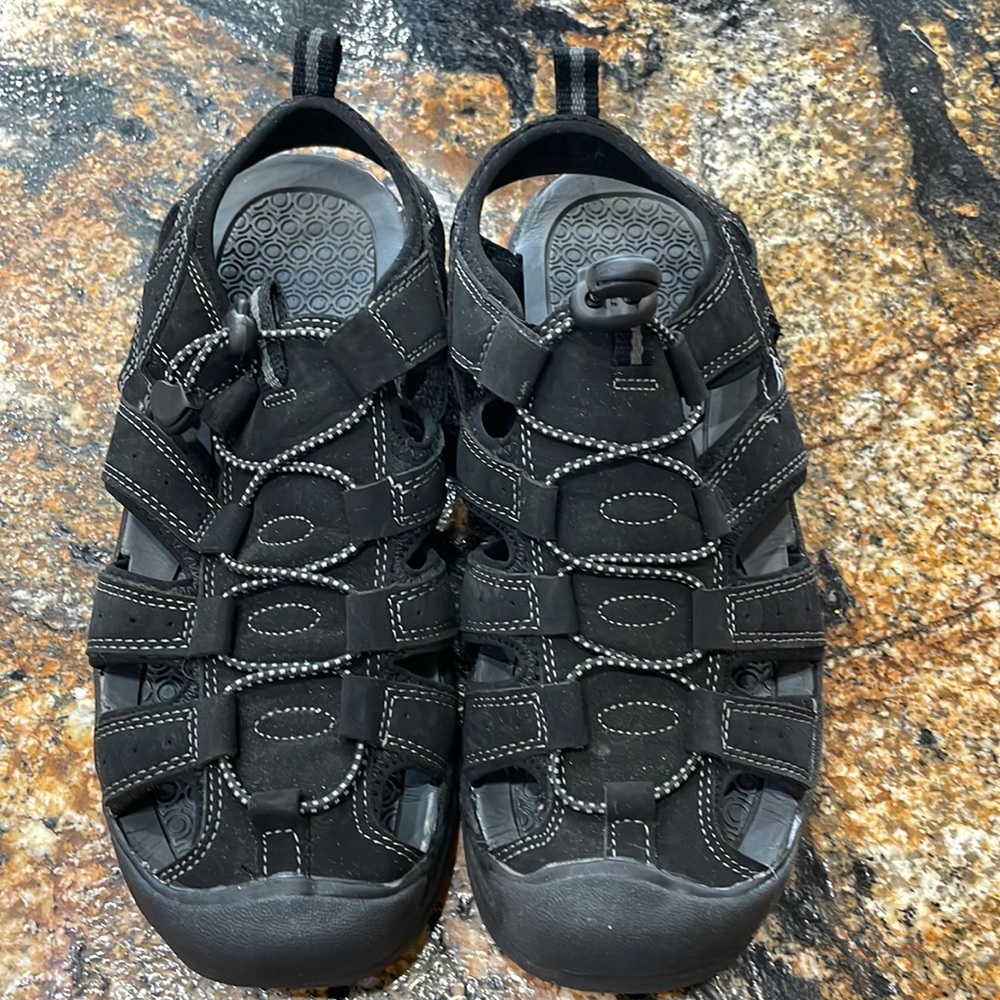 Mens, Black water shoes, man-made materials, size 8